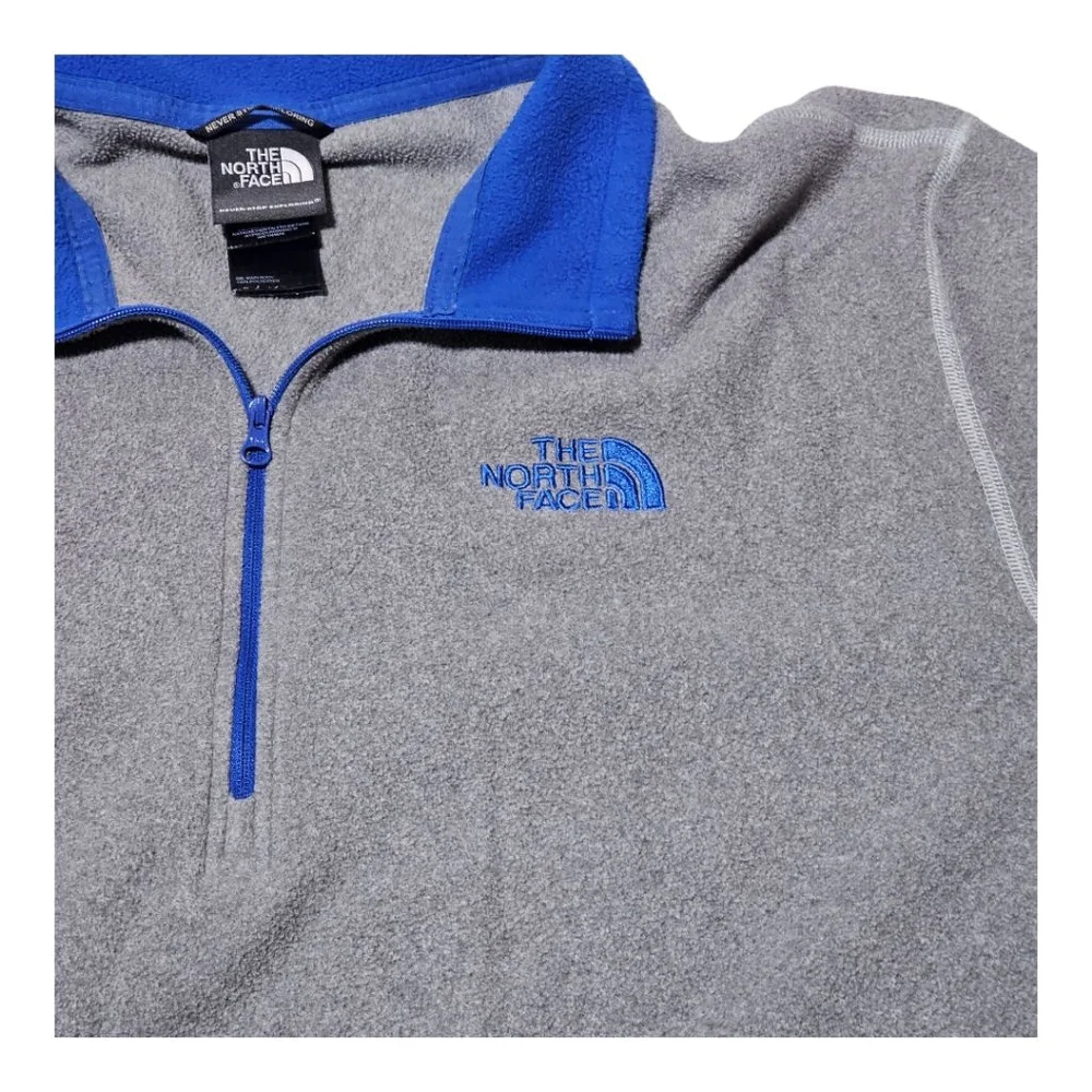 The North Face‎ Blue and Gray Quarter Zip Fleece Pullover XL
